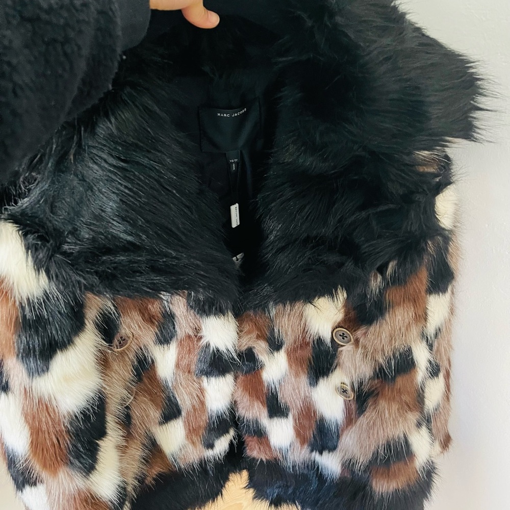 MARC JACOBS
Patchwork Faux Fur Coat oversized